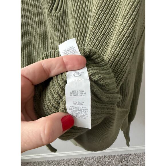 Aerie beyond quarter zip olive green women's sweater size XS - Picture 6 of 6